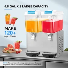 9.6Gal/36L Commercial Juice Dispenser Cold Beverage Drink Dispenser Machine