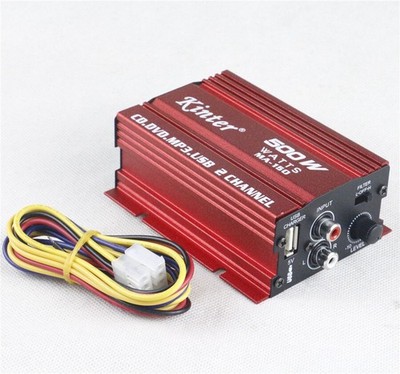 Car Stereo Amplifier 2 Channel 12V Amp Electrical Hi-Fi Mini 500W Bass Subwoofer