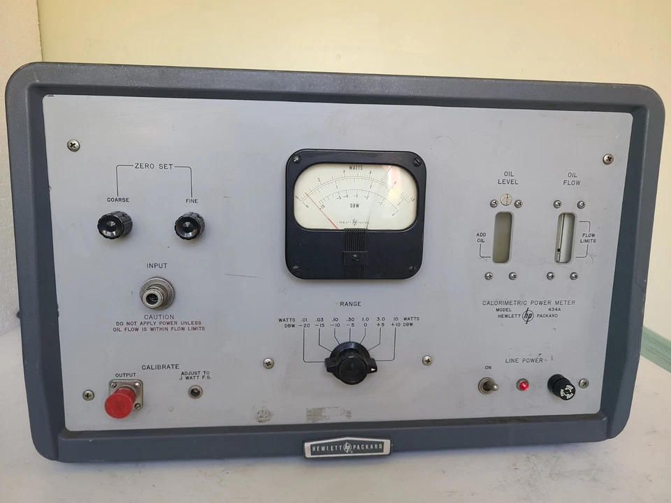 MEDIDOR DE POTÊNCIA CALORIMÉTRICO RF 434A HP, liga, não testado - Imagem 3 de 4