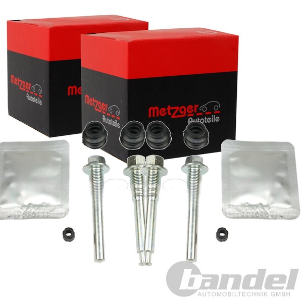 2X Metzger FÜHRUNGSHÜLSEN-SATZ Bremssattel Passend FüR CitroËN C4 Nissan Cube EV-image