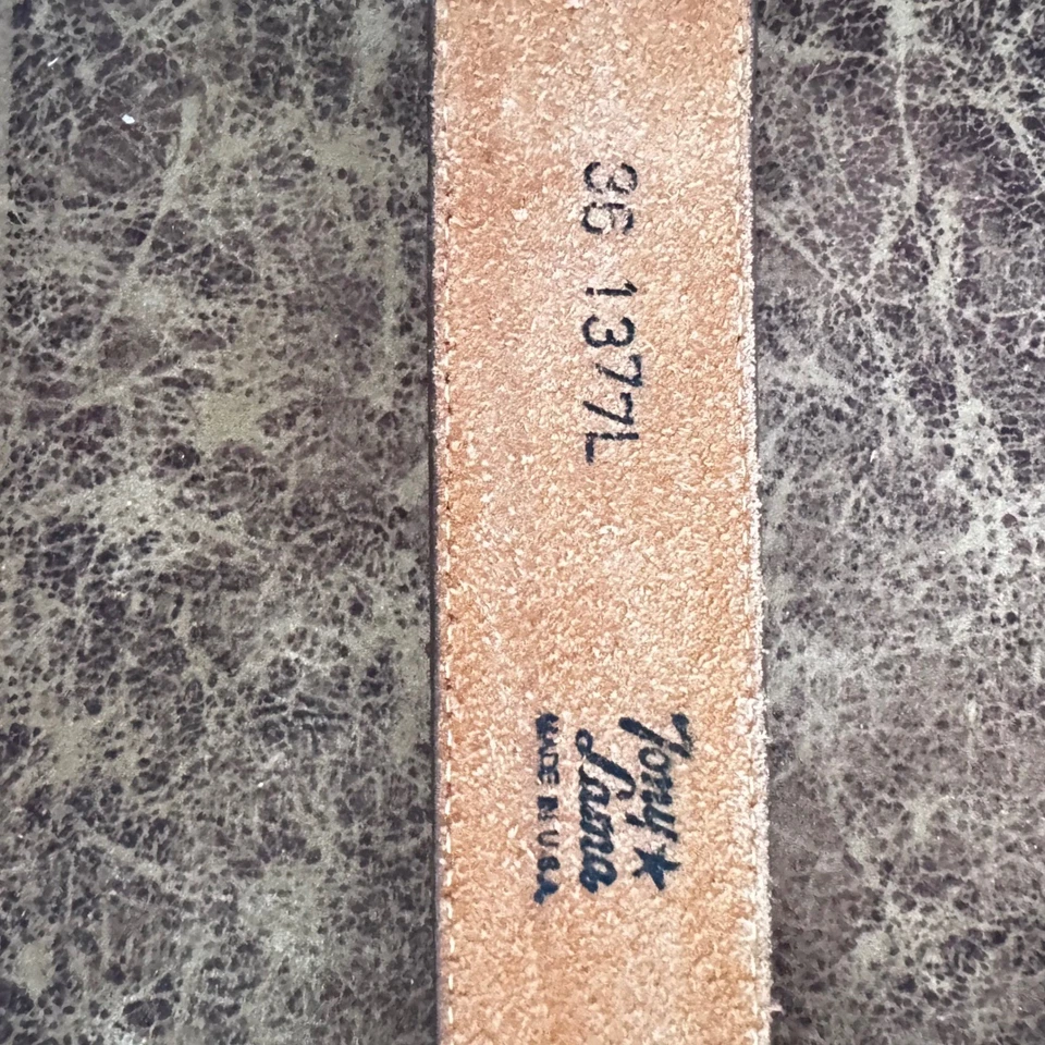 Hebilla de pátina de cinturón occidental de cuero de avestruz Tony Lama vintage hecha en EE. UU. talla 36 Foto 4 de 4