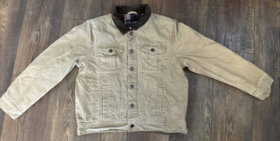 Cody James Boys Western Boys Jacket XL Tan Fleece Lined Canvas Barn Cowboy Ranch