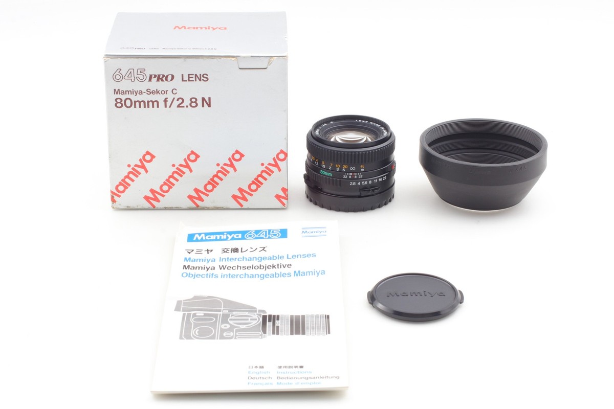MINT IN BOX w/hood] Mamiya Sekor C 80mm f2.8 N For M645 1000