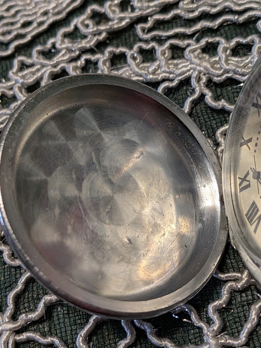 Reloj Bolsillo Mecánico Sekonda 18 Joyas URSS Completo Cazador Esfera Plateada Romano