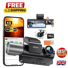 Image of 3-Channel 4K Dash Cam with 24H Parking Mode & Free 32GB Card - Secure Your Drive