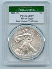 2015(P) American Silver Eagle 1 OZ PCGS MS69 - Struck at Philadelphia Mint