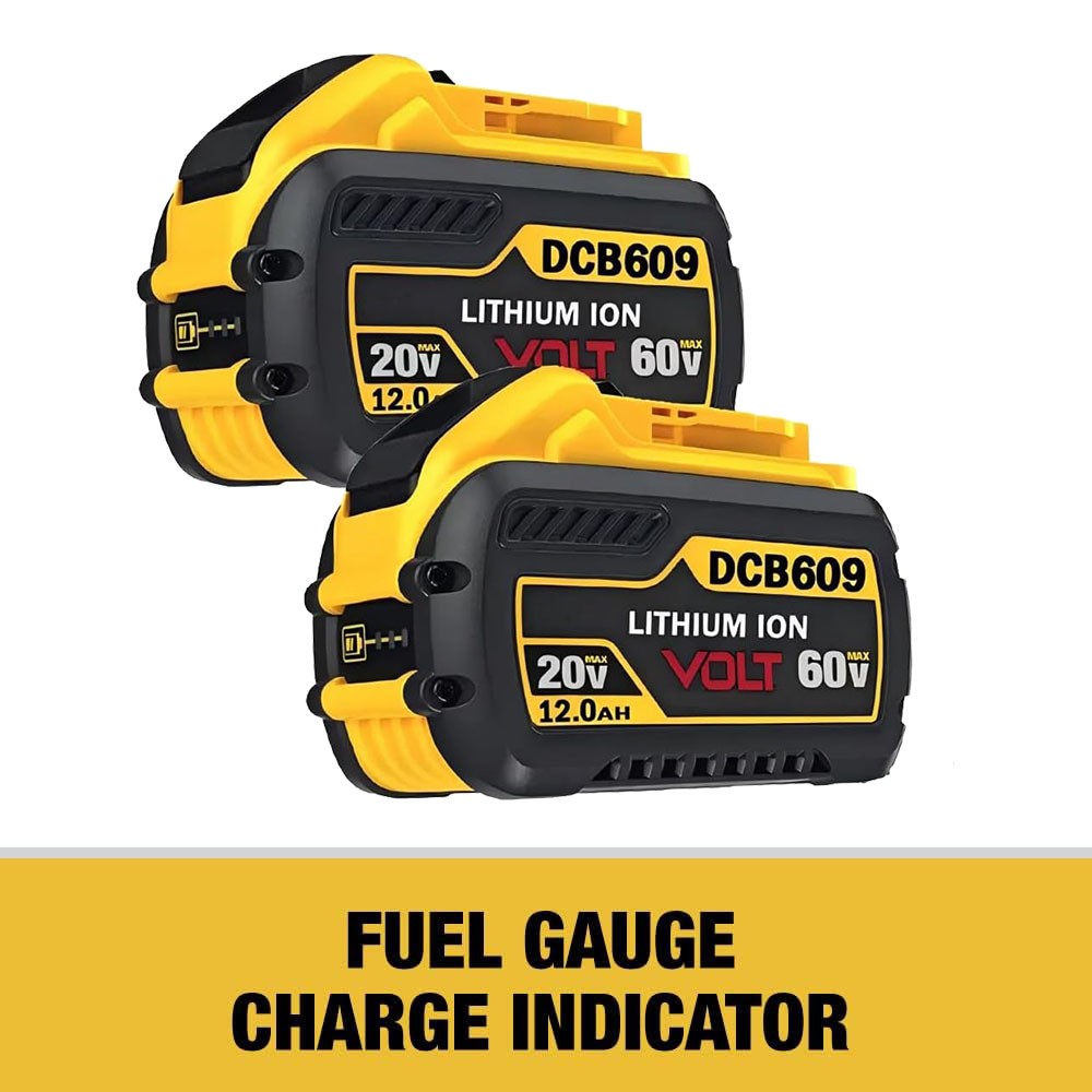 DEWALT DCB612용 20V/60V MAX 12.0AH DCB609-2 FLEXVOLT 리튬 이온 배터리 2개입 2
