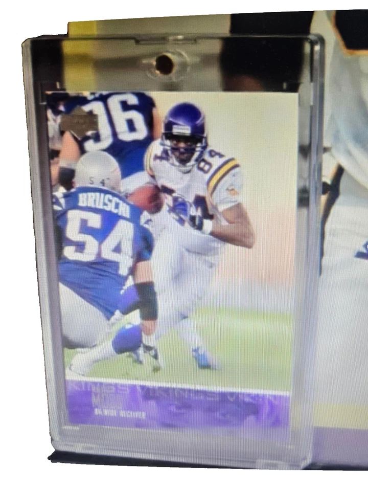 Foto enmarcada personalizada de Randy Moss + tarjeta de cubierta superior + extracto de Minnesota Vikings Foto 3 de 4