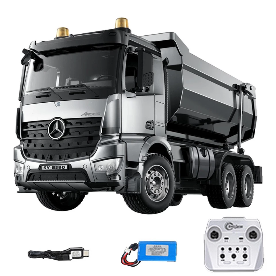 DoubleE E590 003 1/20 RC Dump Truck 6X6 Electric Lifting Tipper Metal Gears RTR - Image 3 of 4