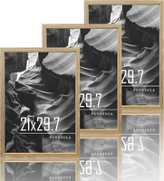 Bilderrahmen A4 Holzrahmen Eiche 21X30Cm 3Er Set Mdf Fotorahmen Natur