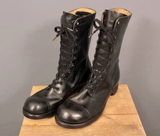 VTG Men's 1960s US Army '61 Cap Toe Jump / Combat Boots 9.5 R Vietnam War 60s
