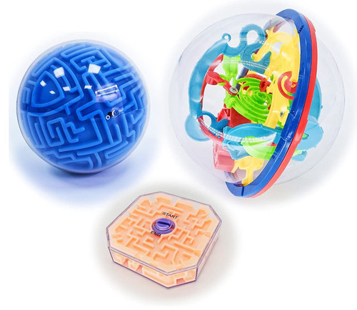 3D Puzzle Game Ball and Mini Cube, 3D Maze Ball, Brain Teaser Puzzles Sphere ...
