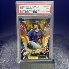 2024 Topps Chrome Logofractor Shota Imanaga FutureStars Gold Ref 39/50 RC PSA 9