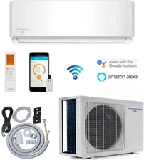 19 SEER 18000 BTU Ductless Air Conditioner Heat Pump Mini Split, 18,000 btu WIFI