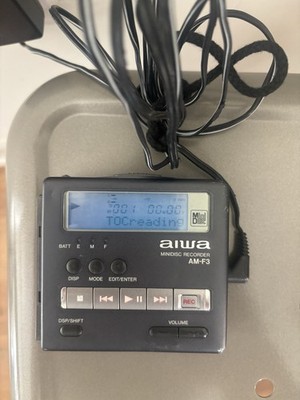AIWA AM-F3 Portable MiniDisc Recorder Player MD Walkman & Extras