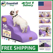 Durable 3-Step Dog Ramp  Stair for Easy Indoor Access with Anti-Slip Design