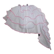 White pink sequins bustle tail tulle tutu skirt Princess fancy peacock USA