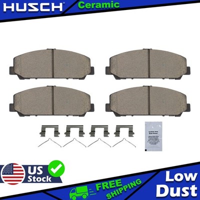 Front Disc Brake Pads w/Hardware for 2012-2024 Nissan Titan Armada Infiniti QX80