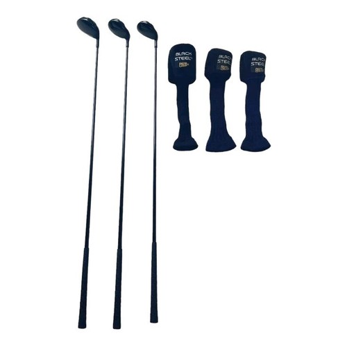 Master Grip Black Steel 9° Driver 3-13° 5-19° FW Graphite S300 Stiff Flex RH HC - Picture 2 of 19