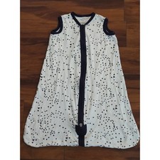 Burt's Bees Baby Beekeeper Sleep Sack White Navy Stars Organic Cotton M 6-12mths