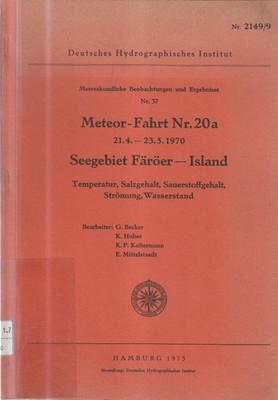 Meteor-Fahrt Nr. 20a, 21.4. - 23.5.1970, Seegebiet Färöer - Island : Temperatur,