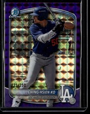 2025 Bowman Draft #BDC-165 Ching-Hsien Ko Chrome Purple Geometric /250