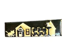 House Pins By Lucinda Brooch Duck Cat Birdhouse Garden Tulip Realtor Black White