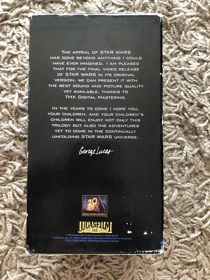 Star Wars Original Trilogy VHS Box Set 1995 - Image 3 of 4