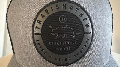 Travis Mathew Golf The Patch Cap Hat Flex Fit Lg XL Sorry 4 being Awesome New