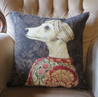 ZOUAVE WHIPPET GREYHOUND NORTH AFRICAN COLONIAL  TAPESTRY CUSHION COVER ONLY