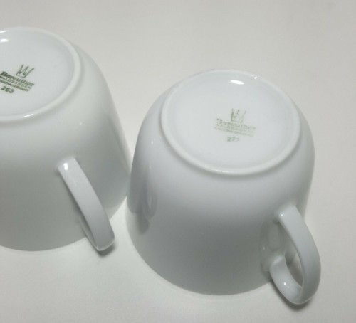 Lot 3 Bareuther Waldsassen Bavaria porcelain Tea Cup mug white - Picture 6 of 6