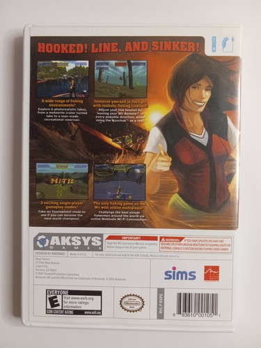 ¡Enganchado! Real Motion Fishing (Nintendo Wii, 2007) Completo con Manual - Imagen 2 de 3