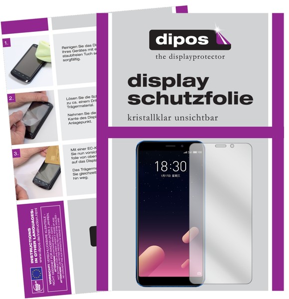 2X Schutzfolie FüR Meizu M6S Klar Displayschutzfolie Folie Display Schutz Dipos-image