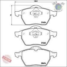 Kit Bremsbeläge Brembo Vorderachse für AUDI A4 VW PASSAT (3B5) (3B2)