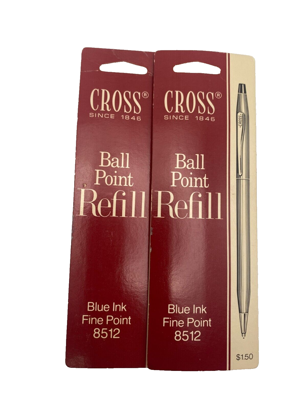 Vintage Cross BLUE FINE POINT 8512 Ballpoint Pen Refill LOT OF 2 eBay