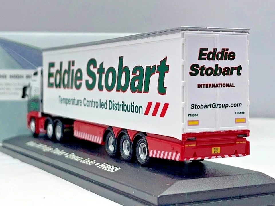 Eddie Stobart Volvo FH12 Fridge Trailer Emma Jade Lorry 1/76 Oxford Diecast - Immagine 4 di 4