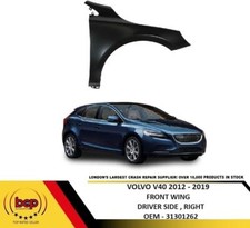 VOLVO V40 2012 &ndash; 2019 FRONT WING FENDER PANEL PRIMED DRIVER SIDE RIGHT