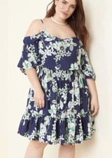 Eliza J NWT Size 16 Floral Cold Shoulder Dress