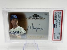 2013 Topps Tribute Auto Orange 21/25 Maury Wills #TA-MW2 Auto PSA MINT 9 TOP POP