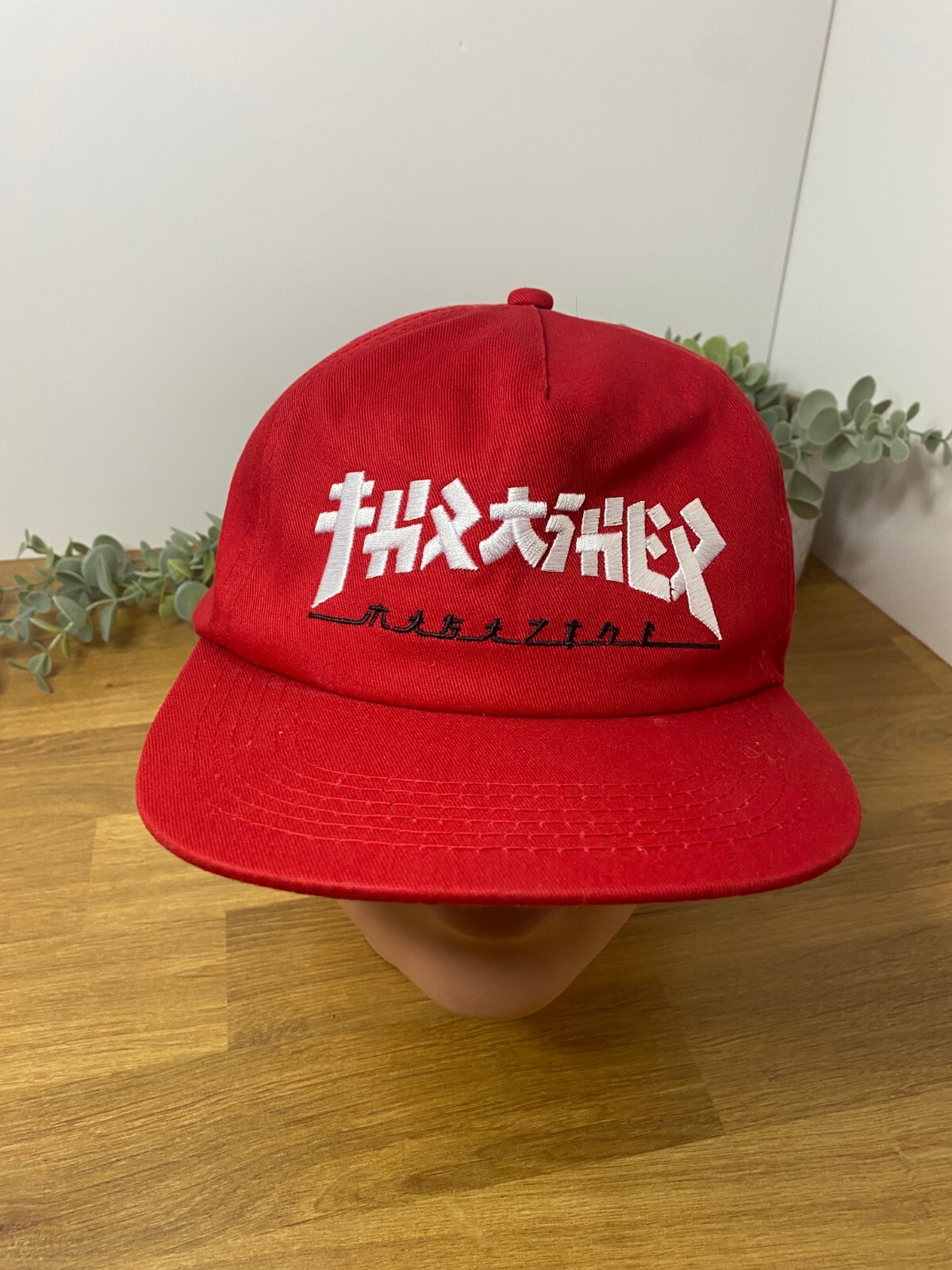Thrasher Godzilla Red Snapback Hat with Embroidered Logo