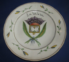 Assiette STYLE Historique Révolution LA LOI LE ROI 20EME TBE D 24CM