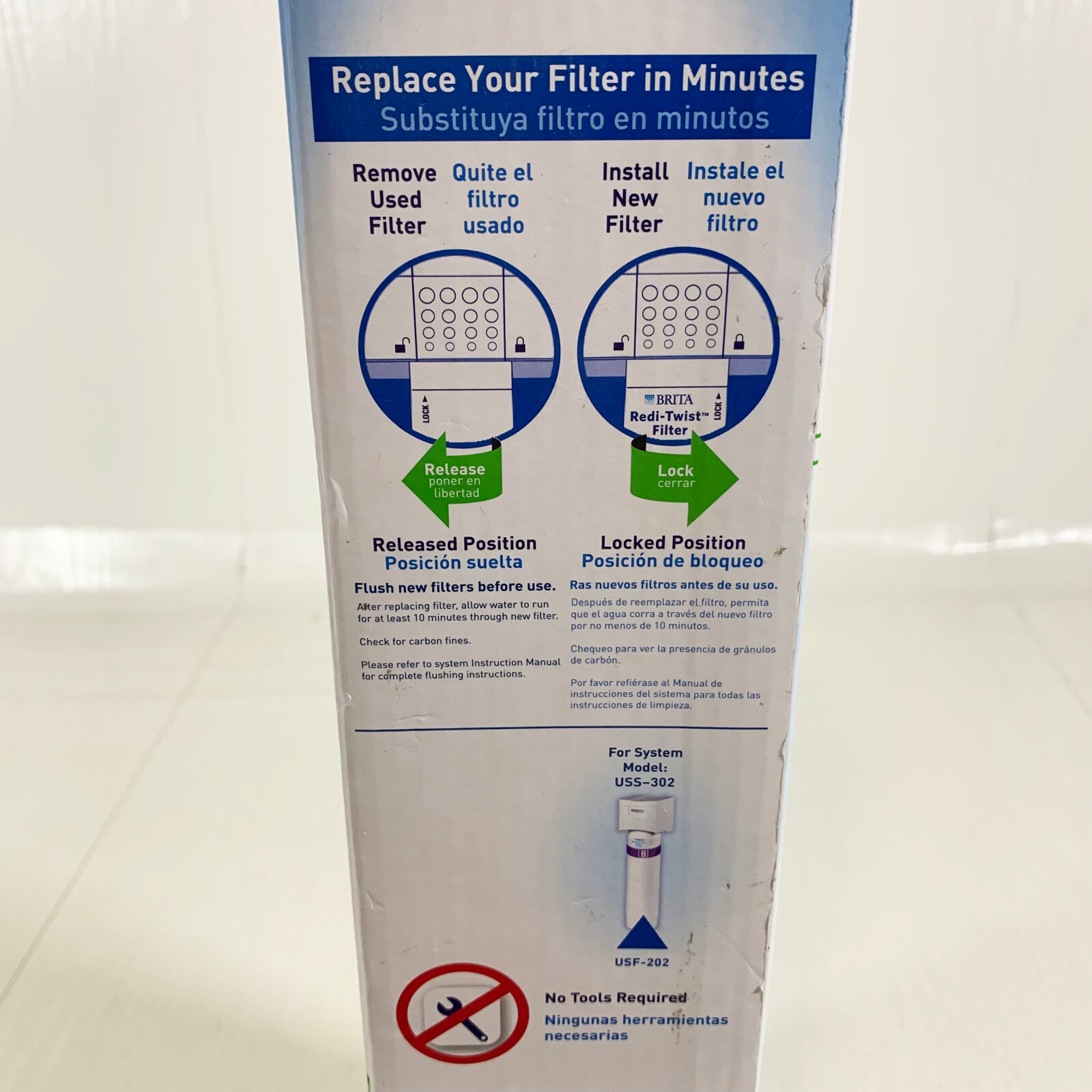 BRITA Redi Twist USF-202 Under Sink Replacement Filter B - For System USS-302