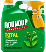Roundup TOTAL Optima 3L WeedKiller Ready To Use Fast Weed Killer Pump 9.33 per litre