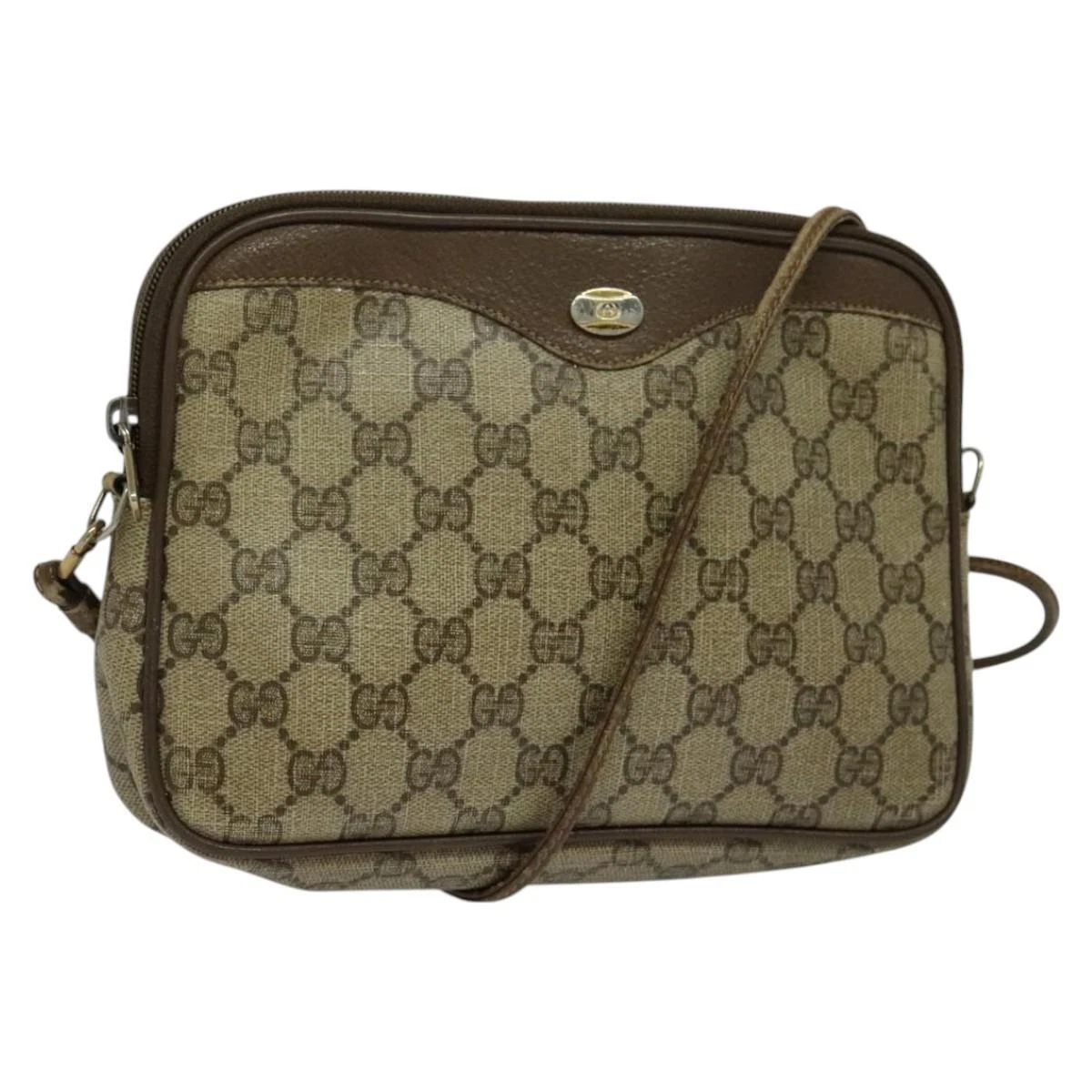 Sac à bandoulière GUCCI GG Supreme PVC beige 97 02 068 authentique BD1474