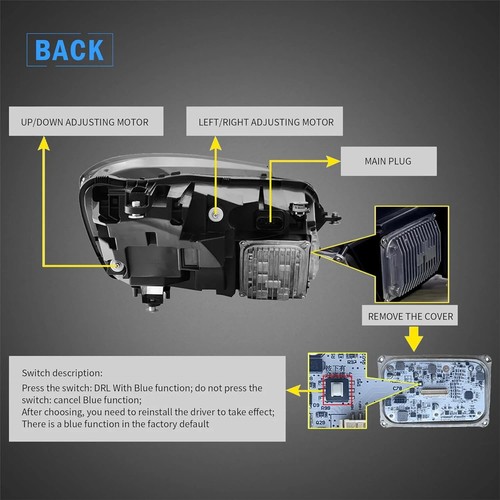 Faro LED per Mercedes-Benz Classe S W222 6a generazione 2014-2017 con DRL blu - Foto 3 di 7