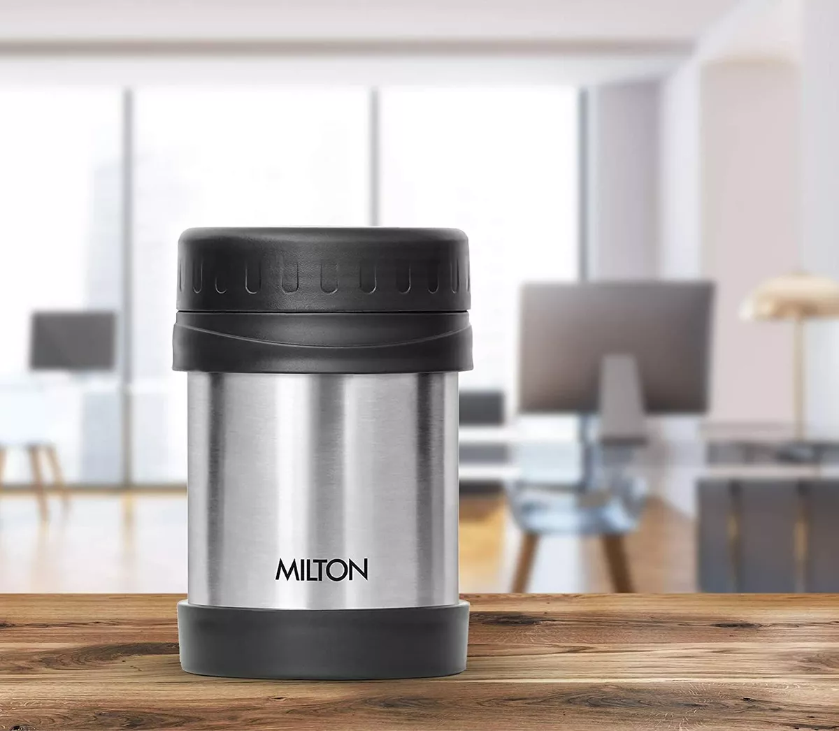 Milton Thermosteel Double Walled Vacuum Flask 350 ml Silver