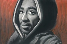 2pac Print on Canvas , 2pac painting, Music art, Personalized print