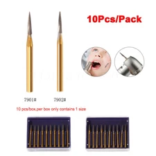 Dental Trimming & Finishing Gold Burs Carbide Bur FG 7901/7902 for High Speed