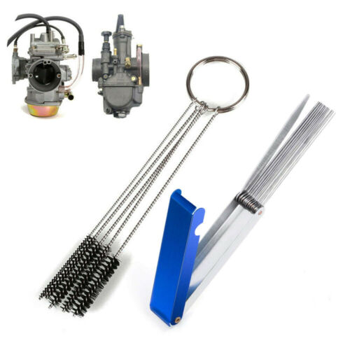 Carburetor Cleaning Kit Carb Dirt Jet Cleaner Tools 13 Needle 5 Wires Brush Tool - Foto 2 di 16