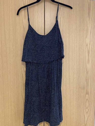 Navy Spotty H&M Dress Ladies Size 12